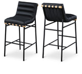 Burke Bar Stool - Stylish Contemporary Counter Stool with Soft Upholstery and Sturdy Metal Frame