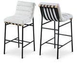 Burke Bar Stool - Stylish Contemporary Counter Stool with Soft Upholstery and Sturdy Metal Frame