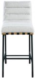 Burke Bar Stool - Stylish Contemporary Counter Stool with Soft Upholstery and Sturdy Metal Frame