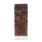 Modern Man Sculpture in Aluminum with Marble Base- Tall