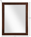 Maxine Contemporary Mirror with Rich Black Finish and Brushed Gold Accents for Elegant Decor