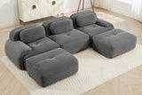 MIA 117'' 3-Seater Sofa with 2 Ottomans