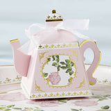 Pink Teapot Favor Box Set of 24 for Events