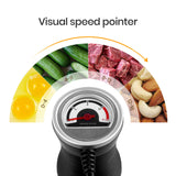 BergHOFF X5 Pro Stainless Steel Handheld Food Processor With 5 Multifunctional Blades, 1000W, 18000 RPM, 13ft Cord, 16-Speed Control