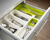 DrawerStore™ Green Expandable Cutlery Tray