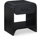 Hayes Night Stand - Sleek Ash Wood Veneer Table with Matte Handle for Contemporary Home Elegance