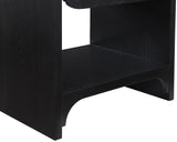Hayes Night Stand - Sleek Ash Wood Veneer Table with Matte Handle for Contemporary Home Elegance