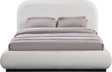 Vaughn - Linen Bed With Black Base
