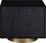 Wade Night Stand - Elegant Oak Veneer Side Table with Brushed Brass Base for Contemporary Style