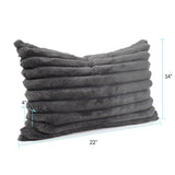 Pillow 14 x 22 Shar Pei Charcoal- Down Alternative Insert
