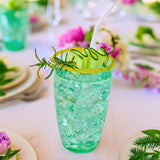 23oz Teal Hammered Acrylic Cups Set of 8