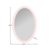 Varsha Oval Glossy Lilac Mirror