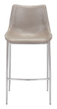 Magnus Barstool (Set of 2) Brown & Silver