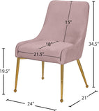 Ace Velvet Dining Chair Set (Set of 2)