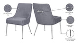 Ace Velvet Dining Chair Set (Set of 2)
