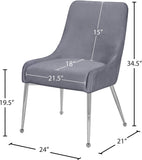 Ace Velvet Dining Chair Set (Set of 2)