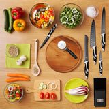 Moss & Stone 7-Piece Kitchen Knife Set with Block