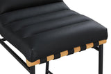 Burke Contemporary Counter Stool with Soft Upholstery and Sturdy Matte Black Metal Frame for Dining