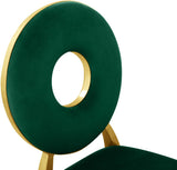 Carousel Velvet Dining Chair Set - Modern Gold Stainless Steel Frame with Plush Comfort Design