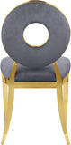 Carousel Velvet Dining Chair Set - Modern Gold Stainless Steel Frame with Plush Comfort Design