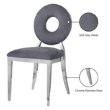 Carousel Velvet Dining Chair Set - Modern Gold Stainless Steel Frame with Plush Comfort Design