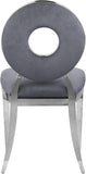 Carousel Velvet Dining Chair Set - Modern Gold Stainless Steel Frame with Plush Comfort Design
