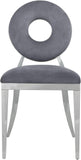 Carousel Velvet Dining Chair Set - Modern Gold Stainless Steel Frame with Plush Comfort Design
