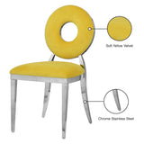 Carousel Velvet Dining Chair Set - Modern Gold Stainless Steel Frame with Plush Comfort Design