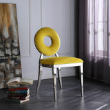 Carousel Velvet Dining Chair Set - Modern Gold Stainless Steel Frame with Plush Comfort Design