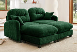 MOLLY 74" Loveseat with 2 Ottomans