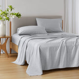 144TC Geometric Diamond Grey Printed Cotton Sheet Set