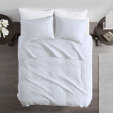 White Solid Farmhouse Reversible Quilt Set