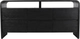 Cresthill Oak Wood Mid-Century Dresser - Stylish Storage Solution with Unique Curved Design for Bedrooms