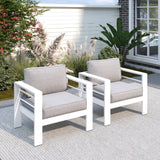 Patio Furniture Metal Armchair, 2 Pcs