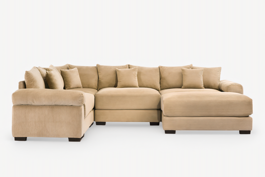 DESEO 117" Sectional Sofa with Ottoman