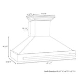 ZLINE 48" Autograph DuraSnow White Range Hood 8654SNZ-WM48-G