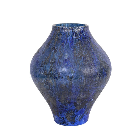 Zynsky Art Glass in Deep Azure Blue- Short