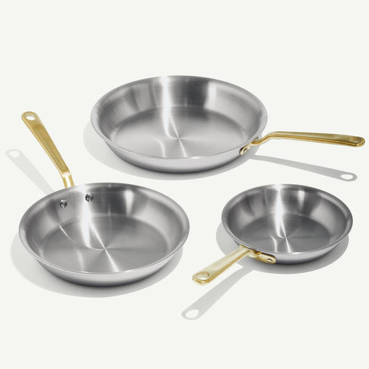 MADE IN Stainless Clad Frying Pan Set