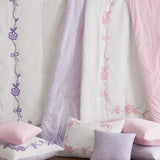 Charming Floral Microfiber Comforter Set For Kids, Purple