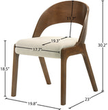 Woodson Mid Century Modern Dining Chair Set of 2 - Elegant Walnut Frame, Comfortable Foam Seat