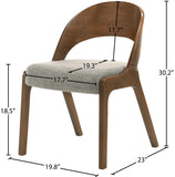 Woodson Mid Century Modern Dining Chair Set of 2 - Elegant Walnut Frame, Comfortable Foam Seat