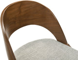 Woodson Mid Century Modern Dining Chair Set of 2 - Elegant Walnut Frame, Comfortable Foam Seat