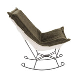 Scroll Puff Rocker Angora Moss