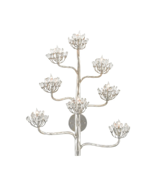 Agave Americana Silver Wall Sconce
