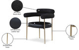 Blake Contemporary Dining Chairs Set of 2 - Stylish Soft Faux Leather and Durable Metal Frame