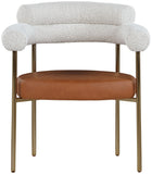 Blake Contemporary Dining Chairs Set of 2 - Stylish Soft Faux Leather and Durable Metal Frame