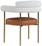 Blake Contemporary Dining Chairs Set of 2 - Stylish Soft Faux Leather and Durable Metal Frame