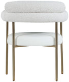 Blake Contemporary Dining Chairs Set of 2 - Stylish Soft Faux Leather and Durable Metal Frame