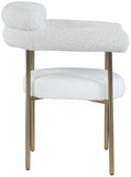 Blake Contemporary Dining Chairs Set of 2 - Stylish Soft Faux Leather and Durable Metal Frame