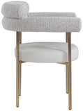 Blake Contemporary Dining Chairs Set of 2 - Stylish Soft Faux Leather and Durable Metal Frame